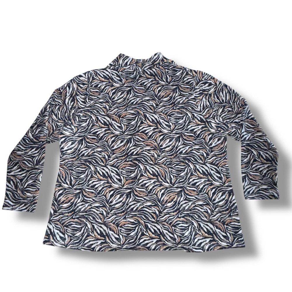 NIC+ZOE Forest Feen Long Sleeve Top - Grey Multi Plus 1X - Picture 7 of 11